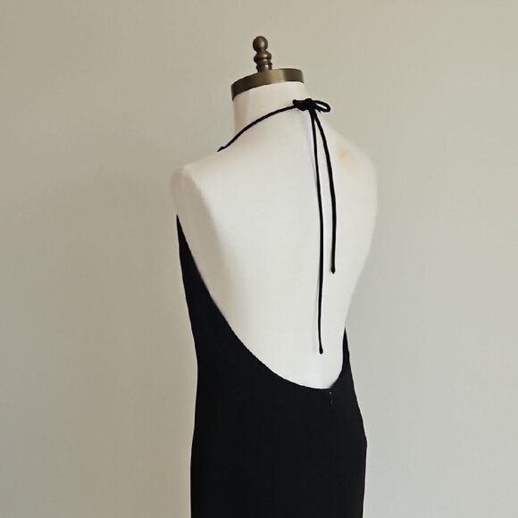 Club Monaco Black Sleeveless Halter Sheath Dress - Picture 3 of 4